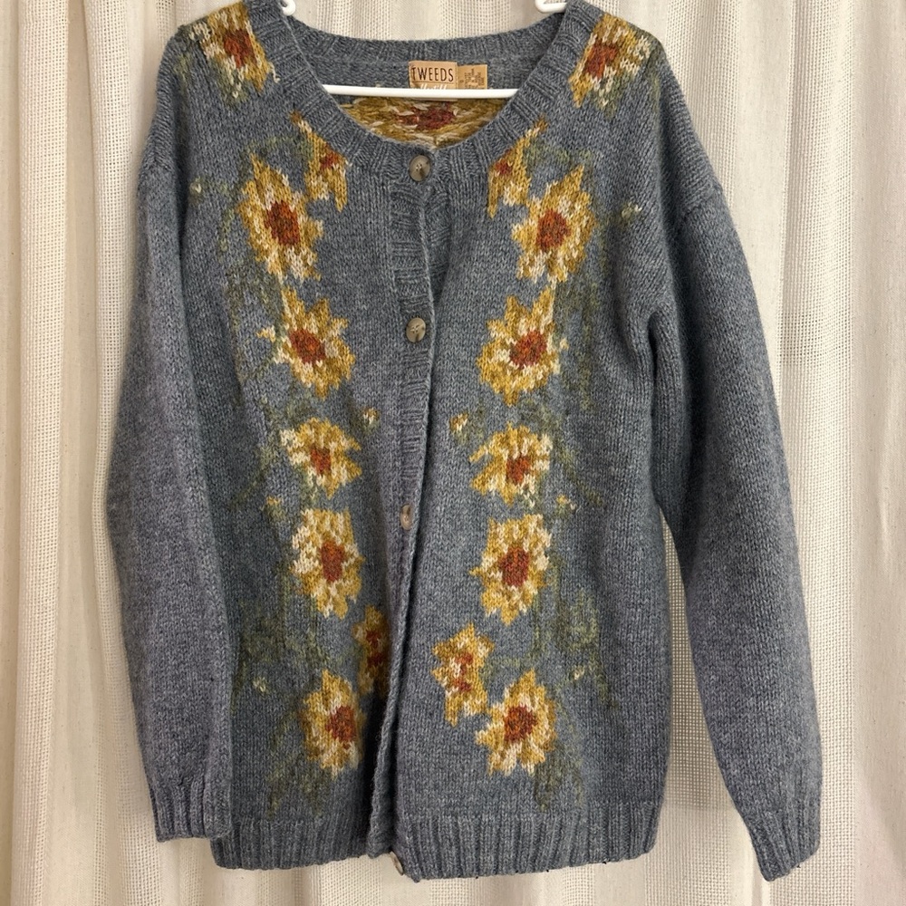 Tweeds Blue Floral Cardigan